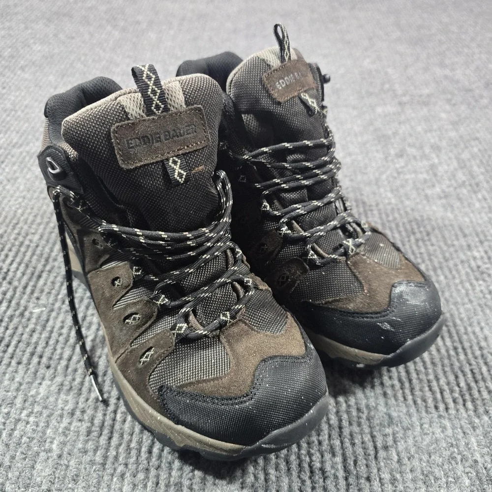 Eddie Bauer Maple Ridge Boots Mens Size 8 Brown Waterproof Hiking‎ Combat Trail